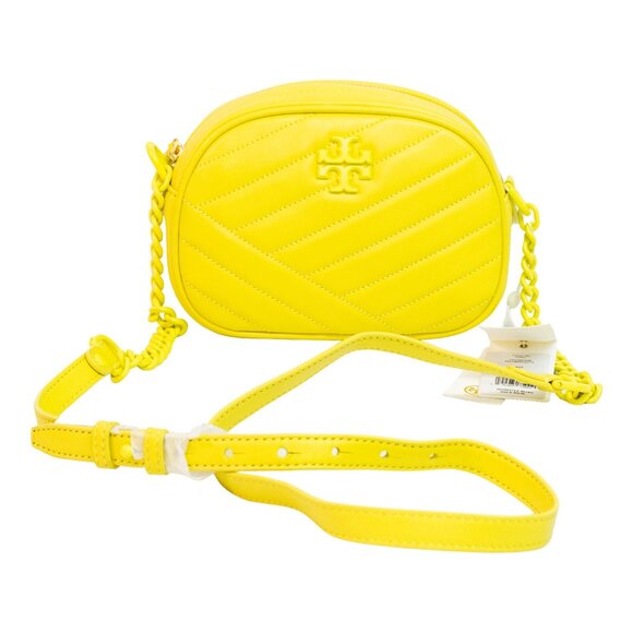 Tory Burch Handbags - Tory Burch Kira Chevron Camera Bag - Neon Yellow
